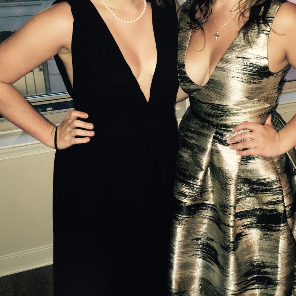 Lulus black gown with slit!